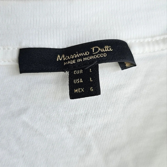 Massimo Dutti Jane Birkin Printed T Shirt Top Short Sleeve Off White siz… - Picture 4 of 4
